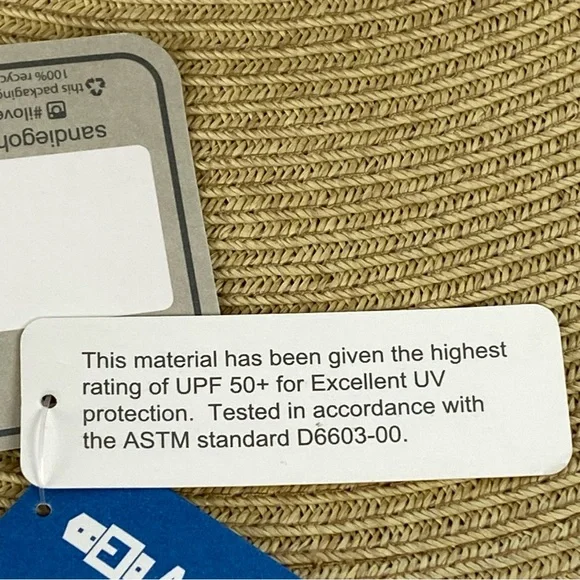 NWT San Diego Hat Co. Fedora Sun Hat with Flat Brim and UPF 50 4” Brim - Picture 7 of 7